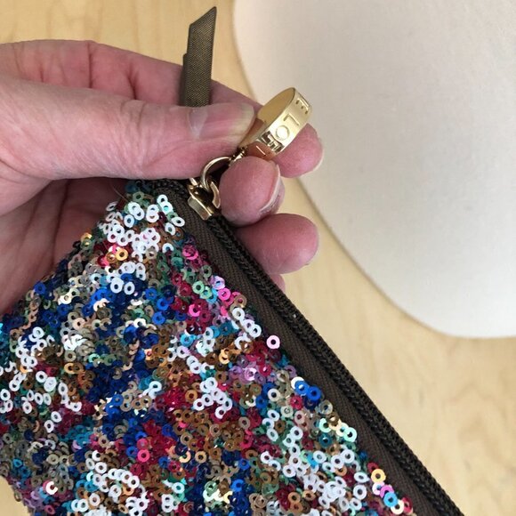 Ann Taylor Loft Sequined Wallet - Credit Card Holder - Picture 4 of 5